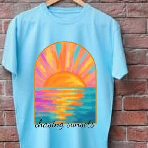 Coconut Girl Sunset  t-shirt, Summer vacation beach shirt Salty Mermaidcore tee for surfer Summer vibes surf tee