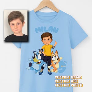 Camiseta personalizada de cumpleaños con personaje de dibujos animados: camiseta infantil personalizada