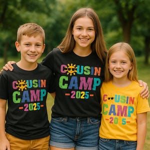 Cousin Camp 2025 Family Reunion Shirt: Matching Summer Vacation Tee