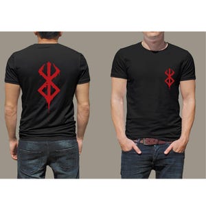 Berserk Symbol T-Shirt: Anime Front and Back Print