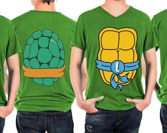 Ninja turtle t-shirt with shell on the back
