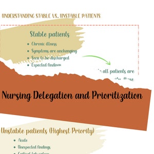Nursing Delegation and Prioritization Cheat Sheet