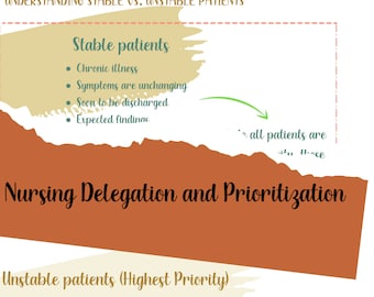 Nursing Delegation and Prioritization Cheat Sheet