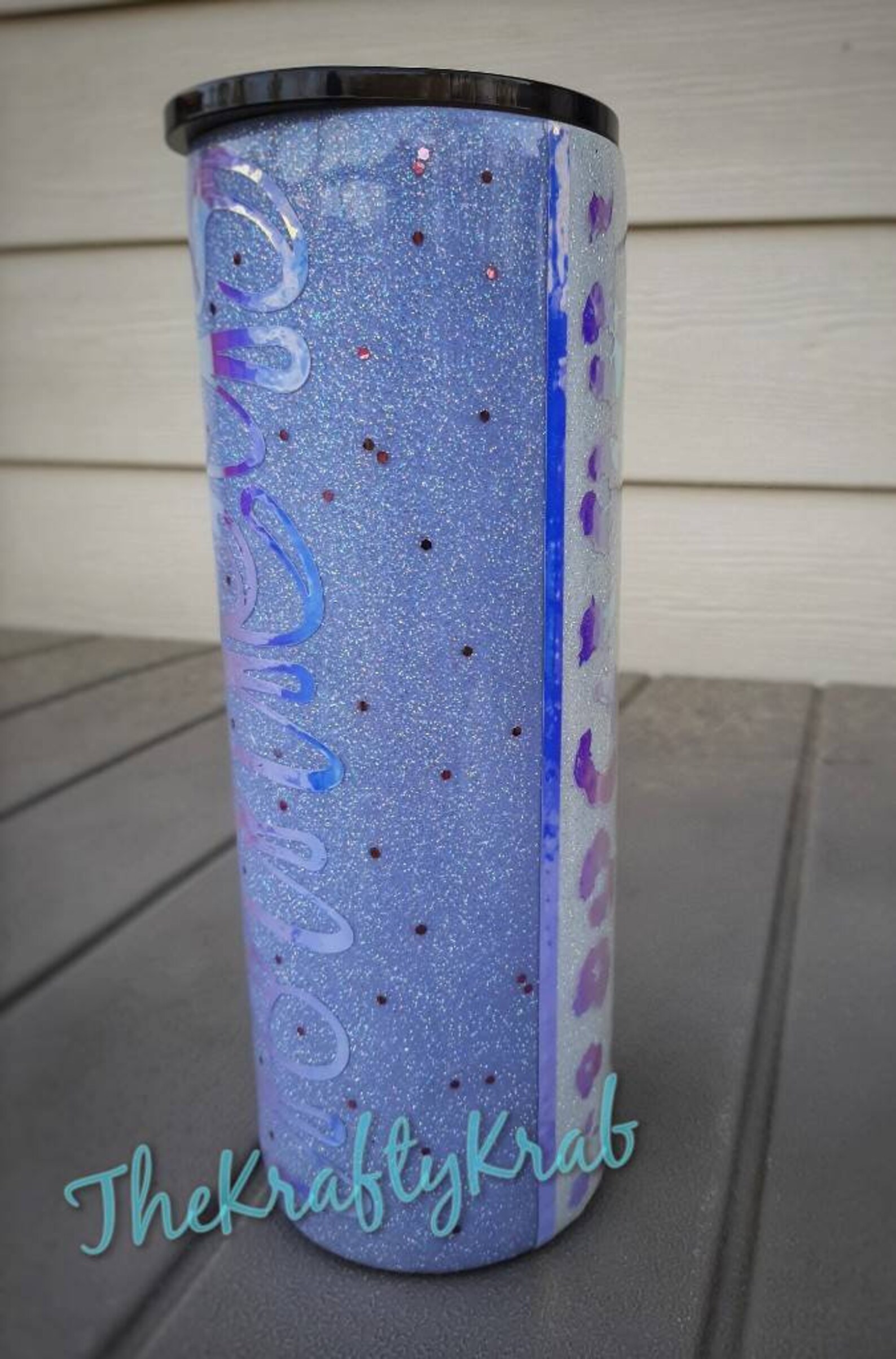 20 oz. Split Custom Glitter Tumbler Etsy