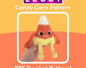 Patrón de palomitas de maíz con caramelo de piernas largas - Patrón de crochet en PDF - Costura baja