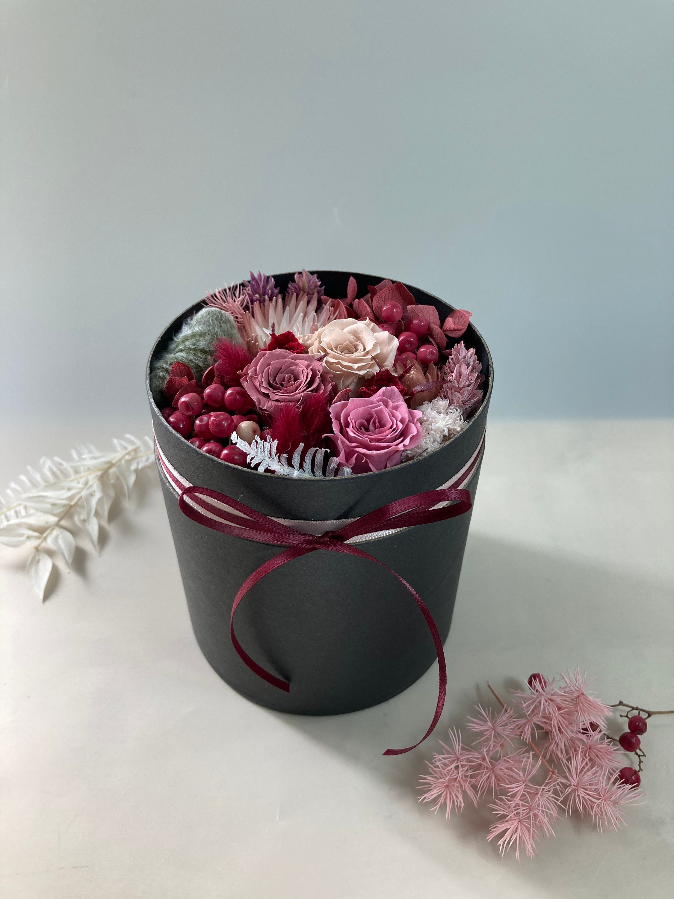 Preserved and Dried Flower Arrangement Box, Gift for Her, Gift in All