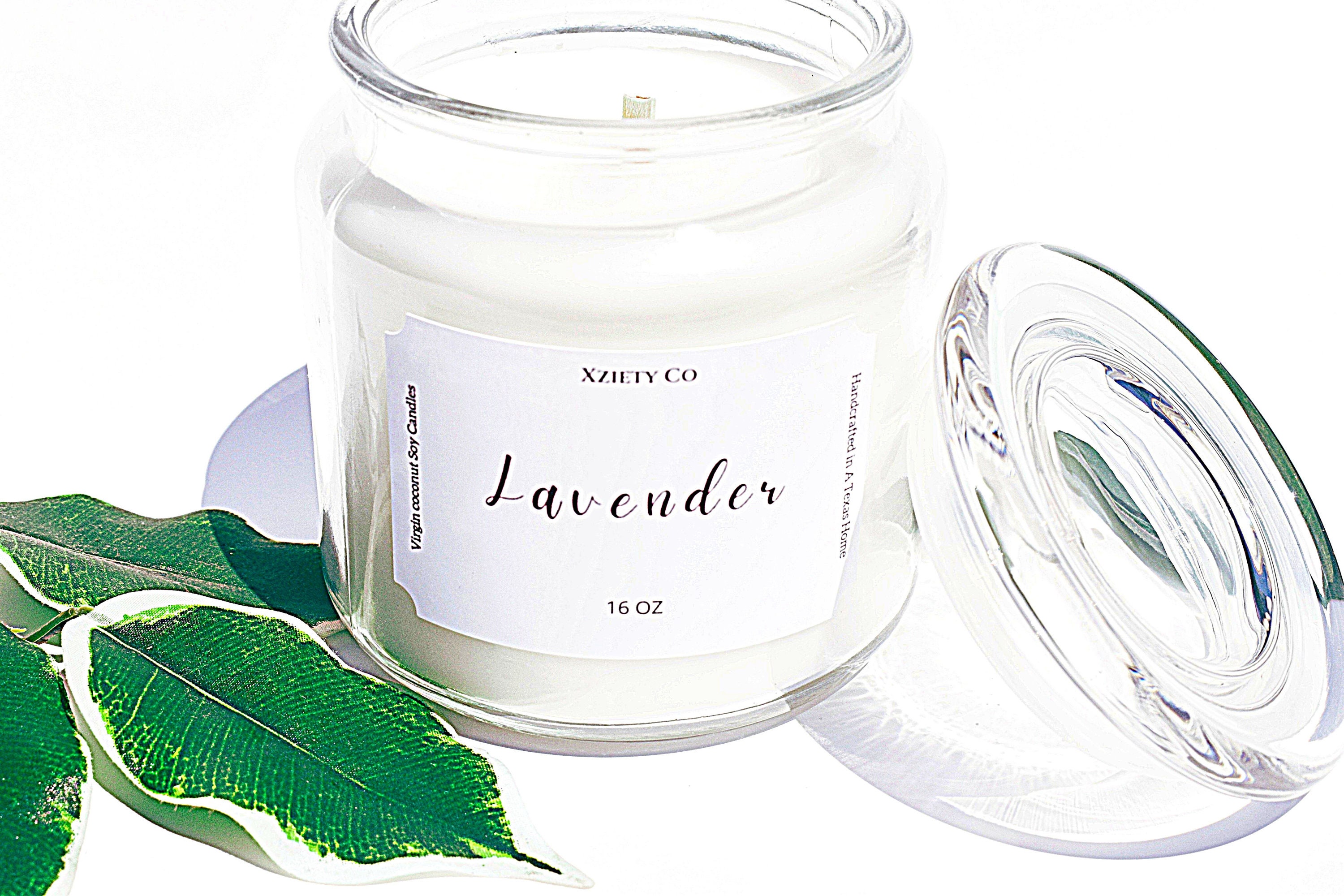 Lavender Handmake Coconut Soy Wax Candle Wood Wick Etsy
