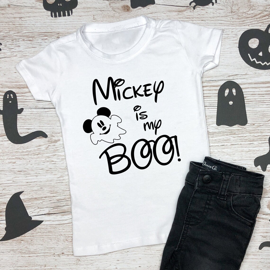 Kid's Disney Halloween Shirt Mickey is my Boo Etsy