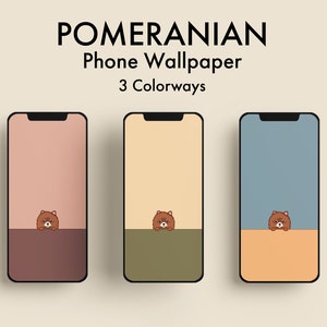 Pomeranian Dog Phone Background Wallpaper | Pastel Colors | Apple iPhone and Android Samsung | Digital Download