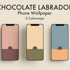 Chocolate Labrador Retriever Phone Background Wallpaper | Pastel Colors | Apple iPhone and Android Samsung | Digital Download