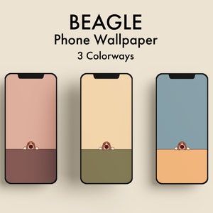 Beagle Basset Hound Dog Phone Background Wallpaper | Pastel Colors | Apple iPhone and Android Samsung | Digital Download
