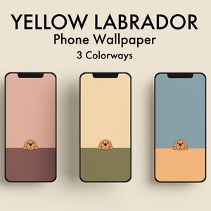 Yellow Beige Fawn Labrador Retriever Dog Phone Background Wallpaper | Pastel Colors | Apple iPhone and Android Samsung | Digital Download