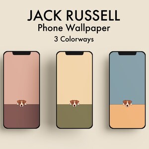 Jack Russell Dog Phone Background Wallpaper | Pastel Colors | Apple iPhone and Android Samsung | Digital Download