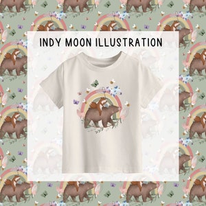 Rainbow fox and bear -  Transfers - to be used with Cricut or sublimation printed PNG X3 files  - transfer - PNG files to print/ cut