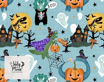 Halloween Dinosaur Dino boys fun unisex , spooky  halloween , cosy autumn design pattern digital download commercial license ,Non exclusiv