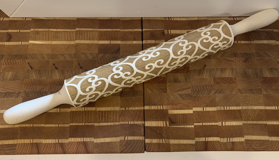 Vintage Pattern Rolling Pin Embossed Rolling Pin Custom Etsy