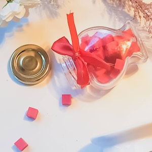 Waxmelts | Cute Heart Shape Jar with Small  Cubic Shape Wax melts Inside