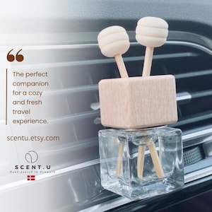 8ml Vent Clip Reed Oil Car Diffuser - Stylish Cubic Bottle