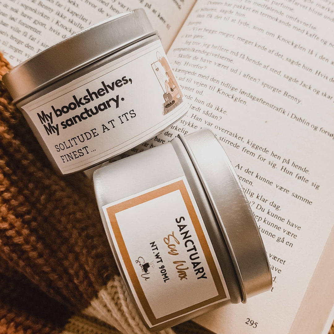 Book Reading Candles Bookish Scented Tin Can Candles Reading Aroma