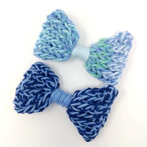Blaue Haarschleifen, Haarspange Schleifen, Clip on Schleifen, Haarschleifen für Mädchen