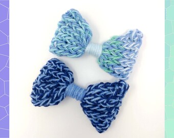 Blue hair bows, Hair Clip Bows, Clip on Bows, Hair bows for Girls