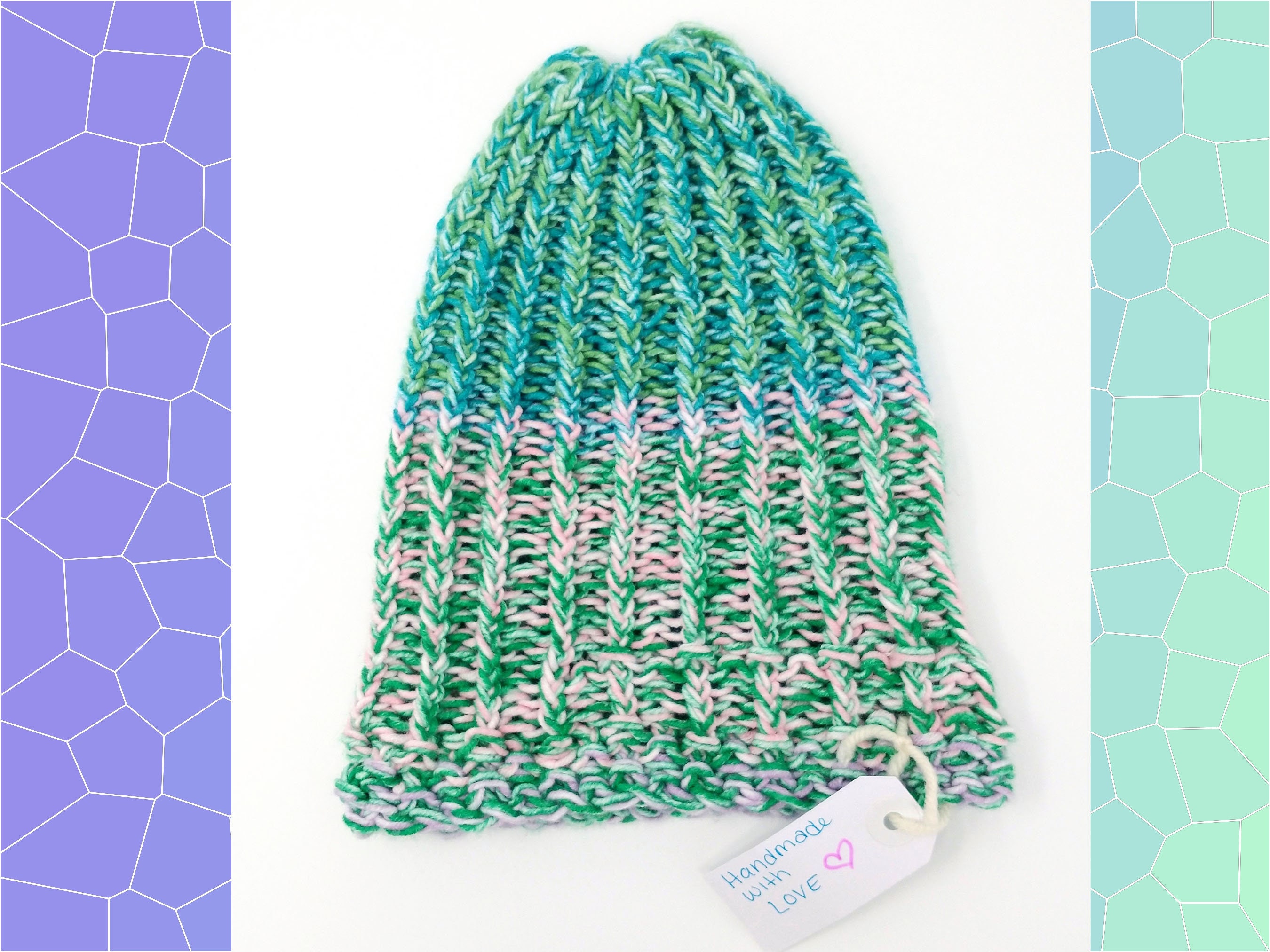 Jelly Bean Hat, Green and Blue Knit Hat, Kids Easter Hat Etsy UK