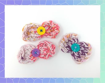 Flower Hair Clips, Spring Hair Bows, Rainbow Hair Bows, Girls Barrette