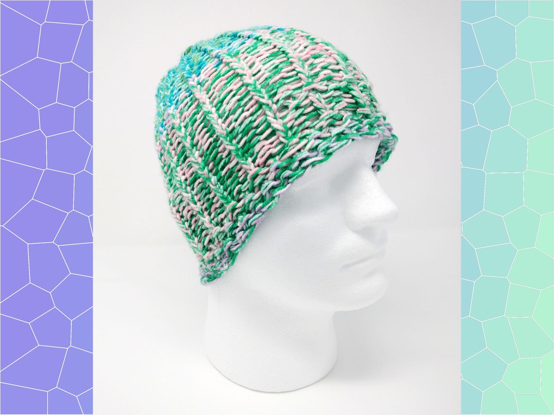 Jelly Bean Hat, Green and Blue Knit Hat, Kids Easter Hat Etsy UK