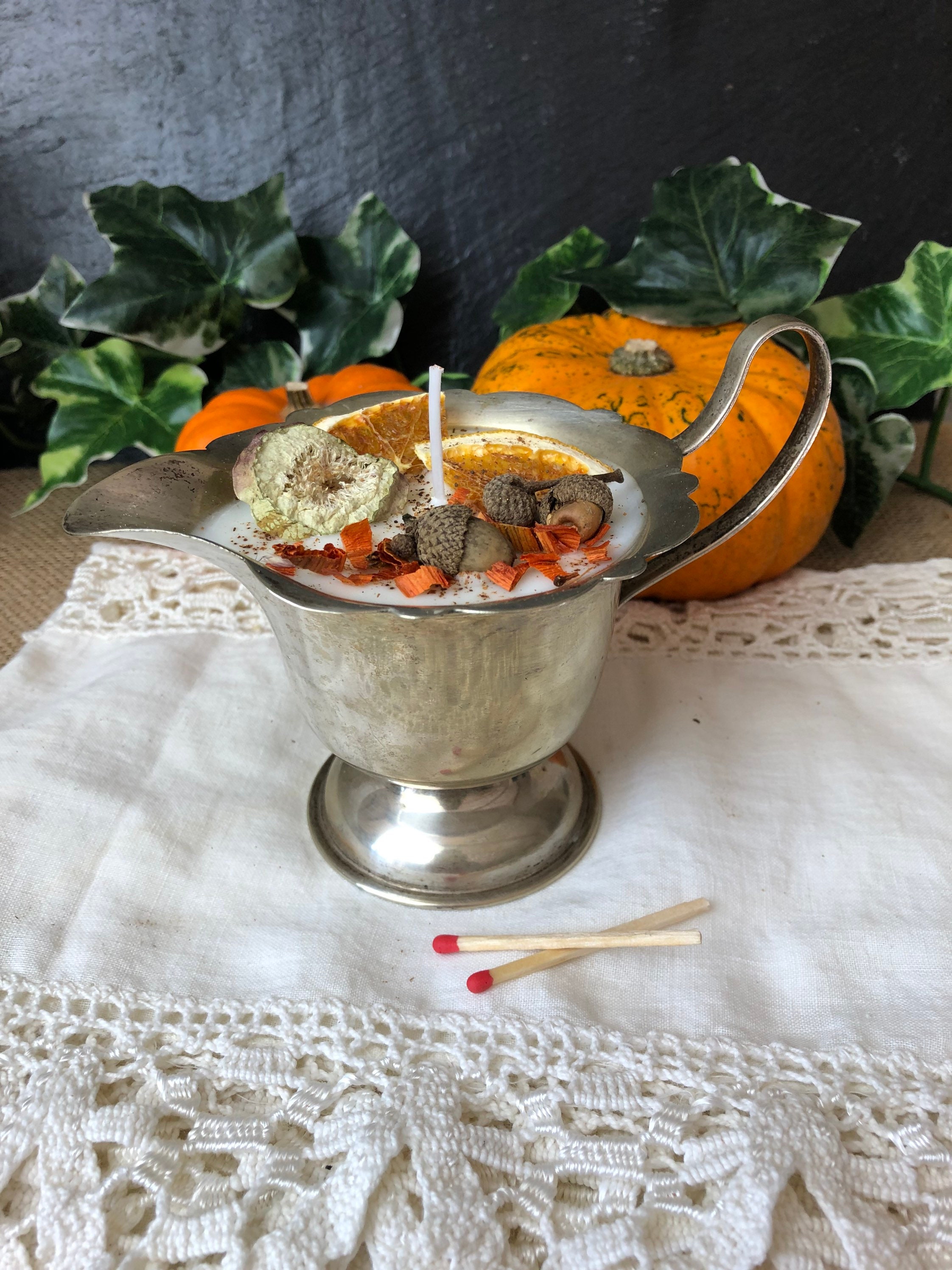 Bougie Soja Pot à Lait Métal Argenté