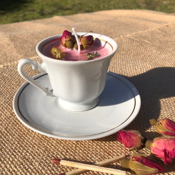 Tasse cire rose