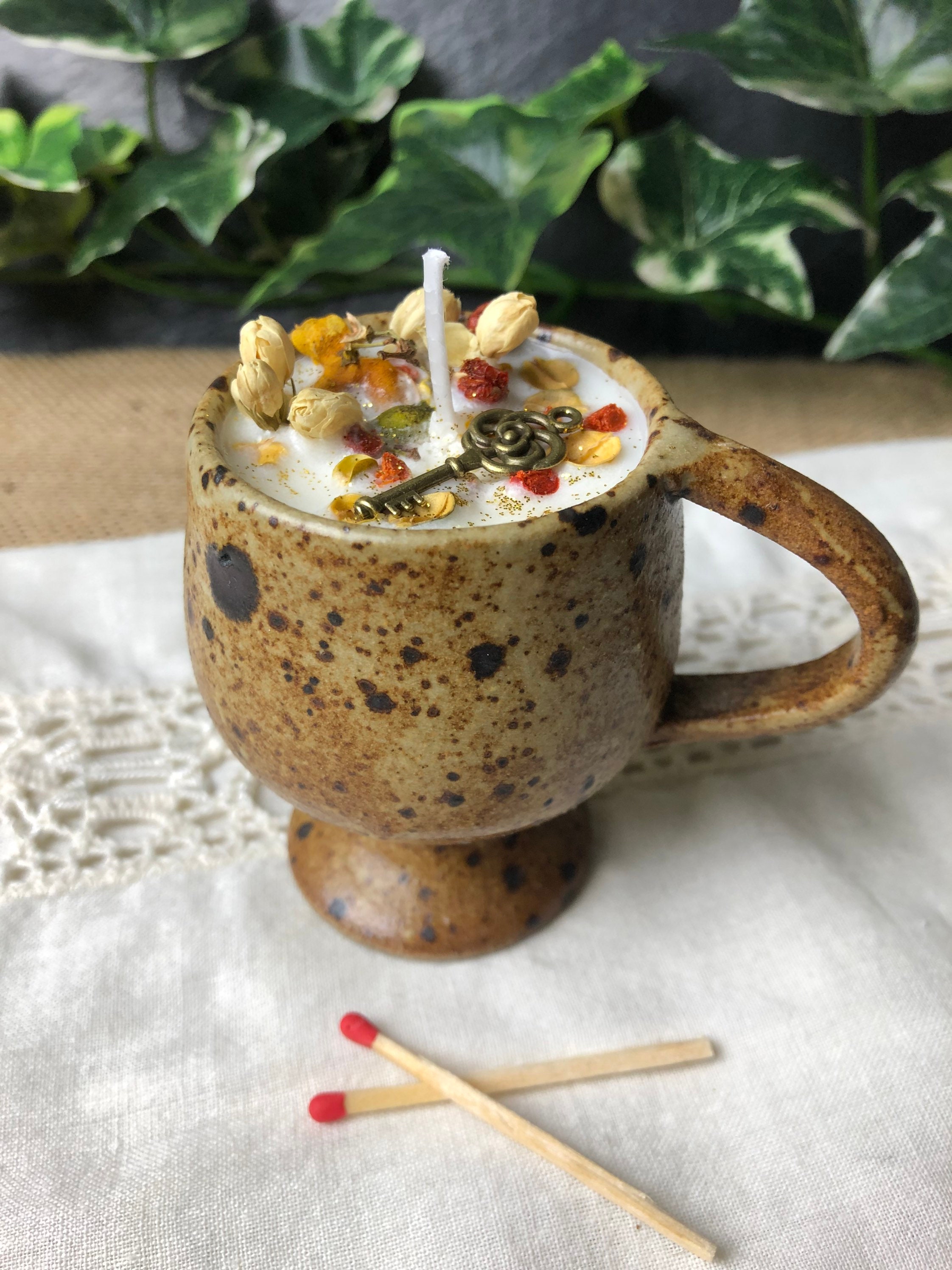 Bougie Soja Tasse en Grès