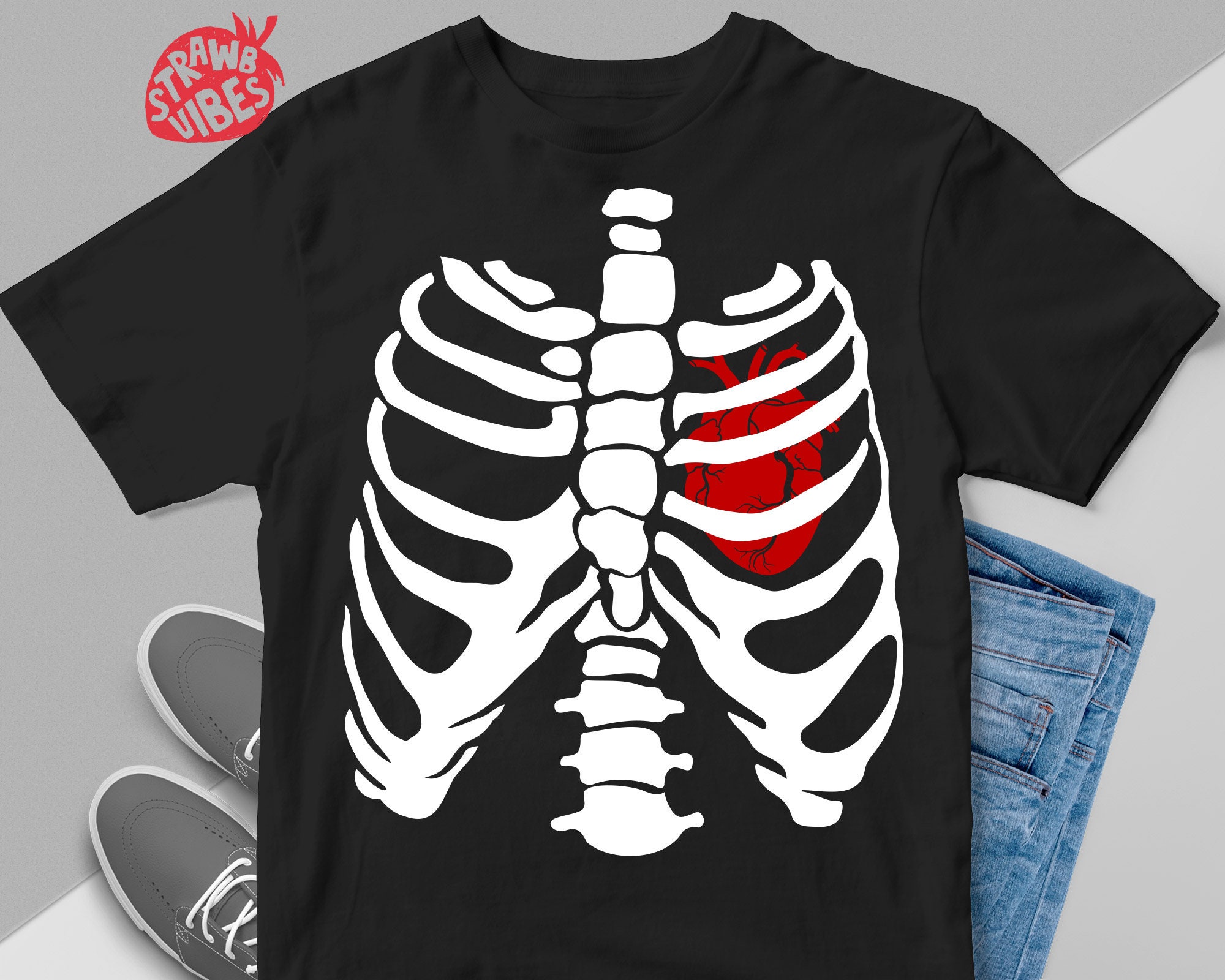 Skeleton Rib Cage Bones  Kids T-Shirt for Sale by ArtVixen