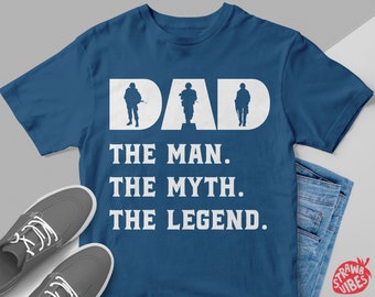 Dad The Man The Myth The Legend Svg, Png, Father's Day Svg, Dad Shirt Svg for Cricut, Silhouette, Father Gift, Sublimation File