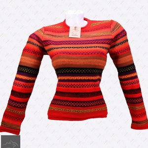 Chompa / Alpaca sweater / Women's sweater / Inca design sweater made of alpaca wool, knitted in Peru, South America. image 4