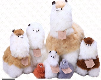 Alpaca Plush 100% Alpaca Fur Very soft / 4,5,6,10,12,14,19.7 inches /, adorable and fluffy / handmade