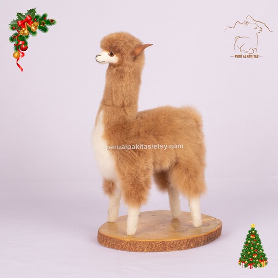 Vicuña realista, juguete de piel de alpaca 100% real, adorable juguete de  piel de alpaca, hecho a mano en Perú, juguete decorativo