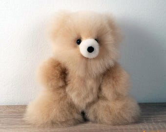 Baby Alpaca Fur Teddy Bear – Soft, Hypoallergenic, Handmade in Peru | Unique Artisan Gift