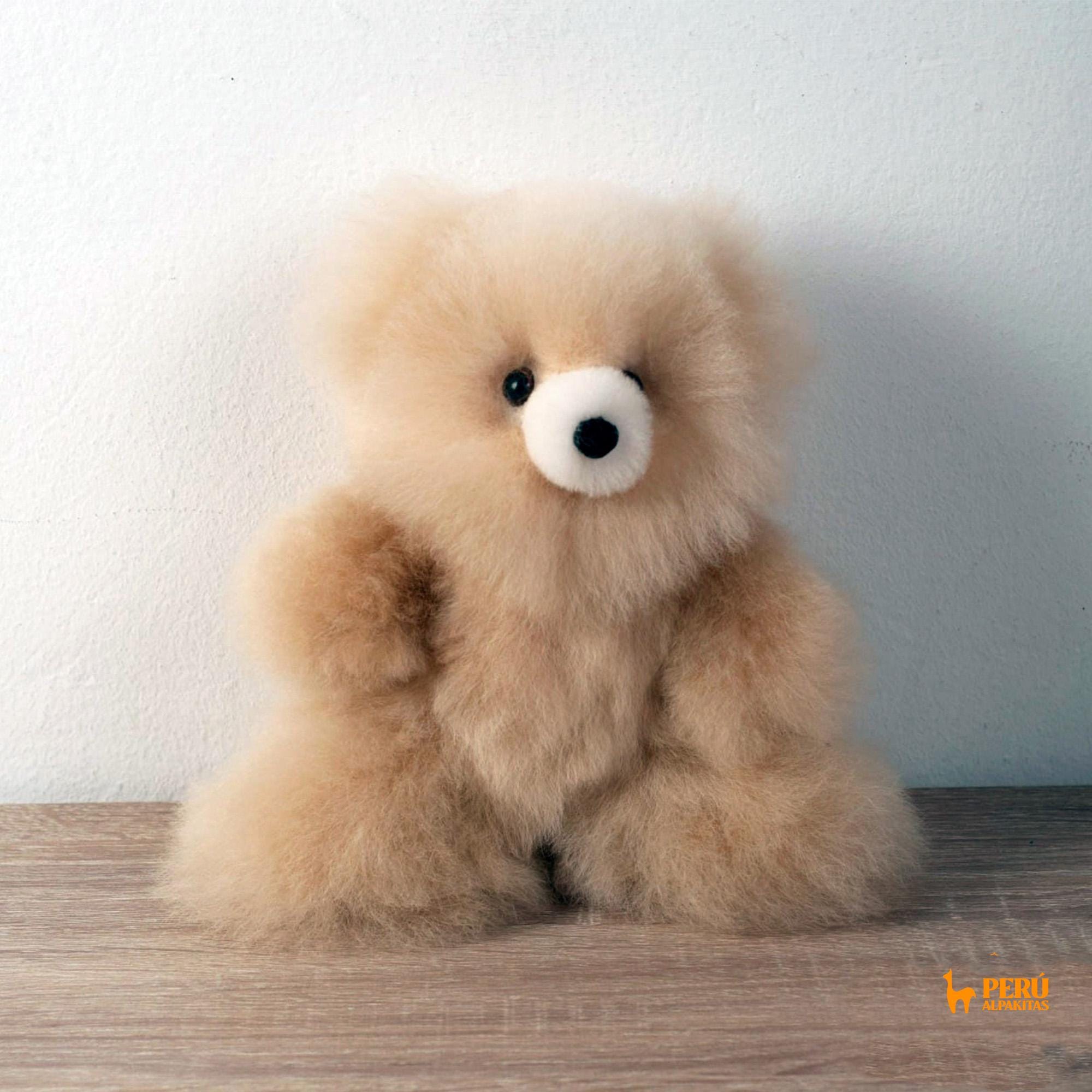 Baby Alpaca Wool Teddy Bear | Soft Hypoallergenic Handmade in Peru