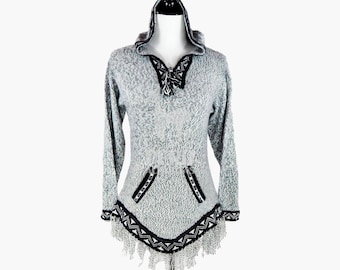 Pull argenté chic en laine d'alpaga pour femmes