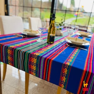 Boho Fabric / Andean peruvian blanket / Peruvian Andean Tablecloth / Inca Blanket / Aguayo Textile / Boho / Wedding, living room decoration.