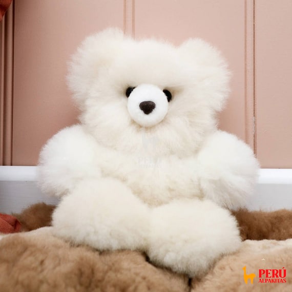 Baby Alpaca Wool Teddy Bear | Soft Handmade Plush Peru