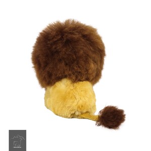 Stuffed Plush lion of Real Alpaca Peruvian Fur image 8