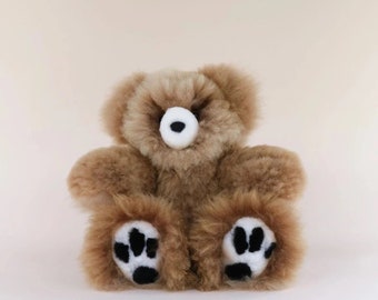 Handmade Alpaca Fur Teddy Bear, Hypoallergenic Plush Toy (23 Inch)