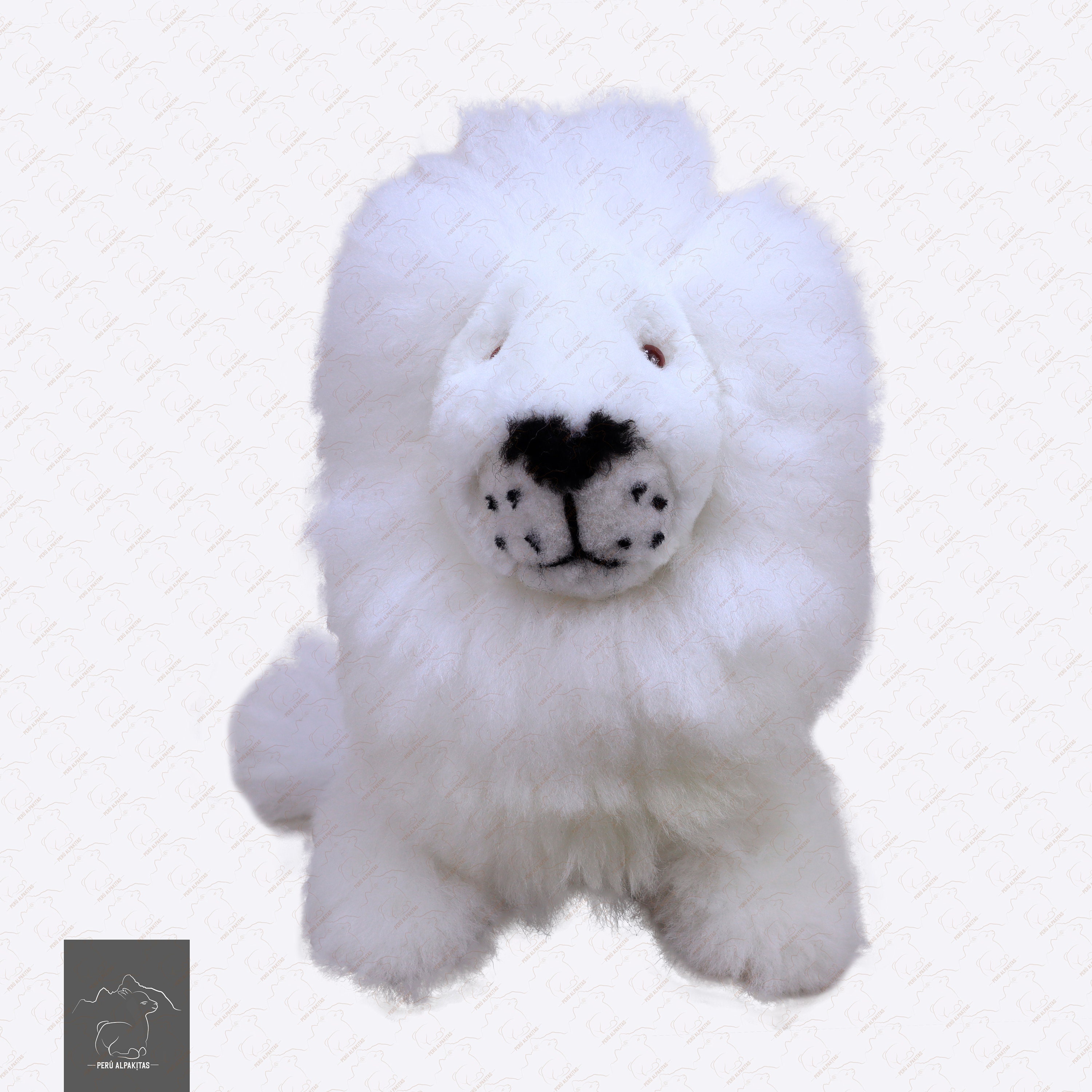 White Lion White Stuffed Lion Handmade Toy Lion Collectible