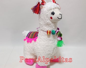 Stuffed Llama - Stuffed Alpaca - Stuffed "Alpaca" with Andean Details - Stuffed Animal for Girls