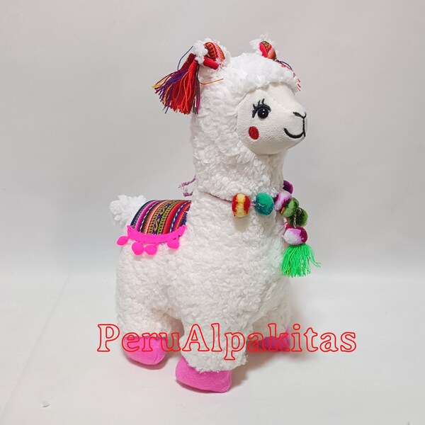 Stuffed Llama - Stuffed Alpaca - Stuffed "Alpaca" with Andean Details - Stuffed Animal for Girls