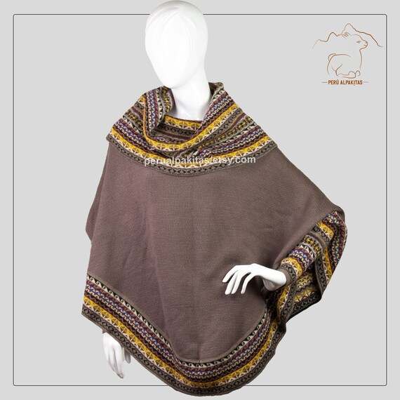 Ponchos Sweater para Mujer Poncho de Alpaca para Mujer Poncho de Alpaca con Cuello Alto y Mangas Poncho Hecho a Mano Poncho Peruano para Mujer Etsy Mexico
