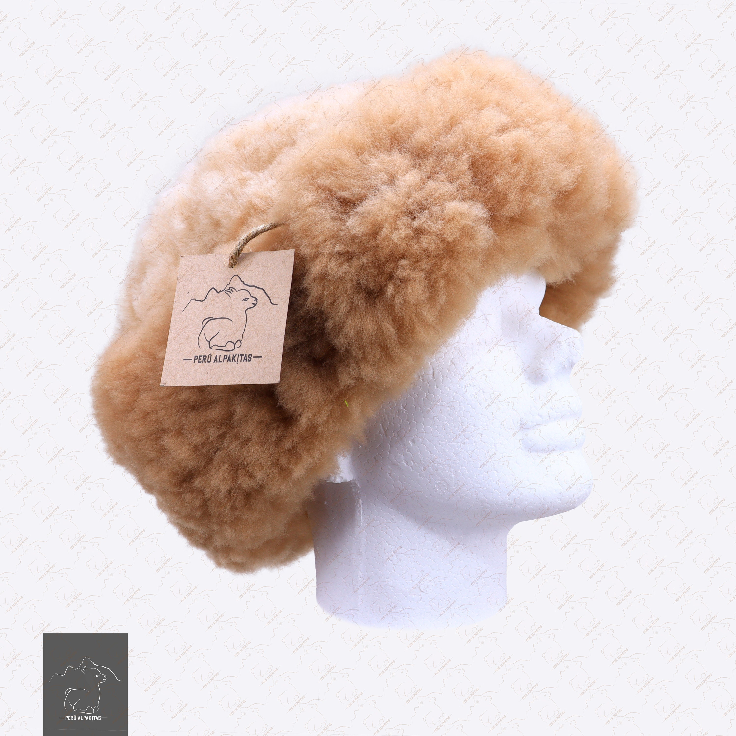 Gorro ruso de pelo de alpaca burdeos