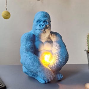 Gorila sentado - Lampara de mesa