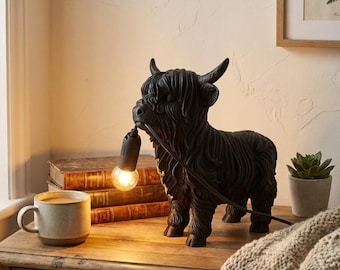 Schotse koe tafellamp